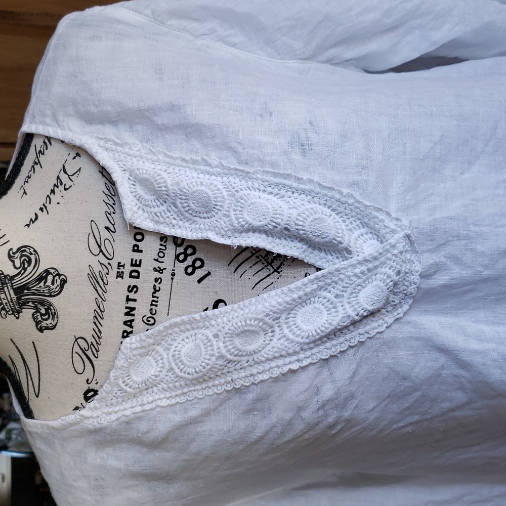 Sigrid Olsen 100 % Linen Top - image 2